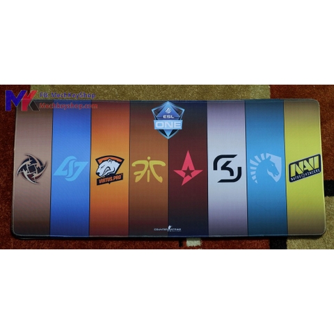 Tấm lót chuột cỡ 90*40 cm dày 4mm, hình Team CSGO