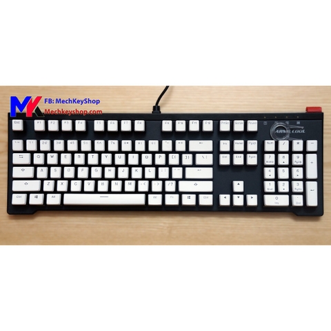 Bộ Keycap Pudding màu trắng 104 phím, chất liệu PBT - KHÔNG xuyên LED