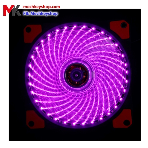 Quạt máy tính Led 5 màu, đơn màu 12cm 33 bóng