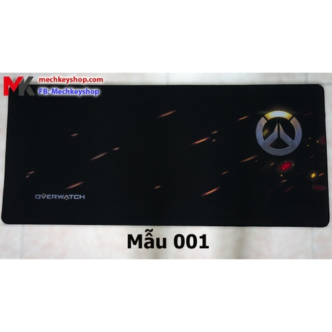 Tấm lót chuột cỡ 90*40 cm dày 4mm, hình logo Overwatch