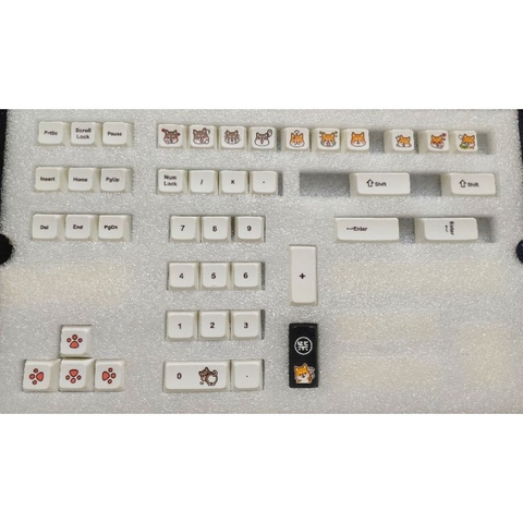 Bộ keycap Shiba Inu 118 phím XDA profile, thick pbt in dye sub