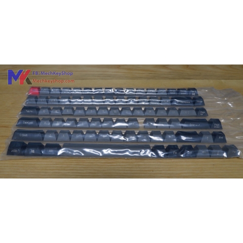 Bộ keycap Keycool 84 phím thick PBT Black - Grey Ninja