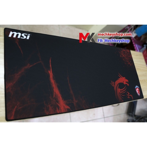 [Ảnh thật] Tấm lót chuột cỡ 90*40 cm dày 4mm, hình MSI