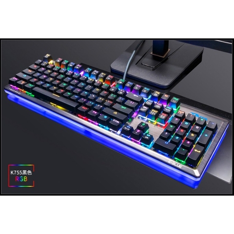 Bàn phím cơ 3-Blue K755 Blue switch LED RGB