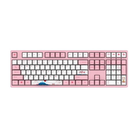 Bộ Keycap Akko Tokyo World Tour Sakura 108 +6 phím PBT