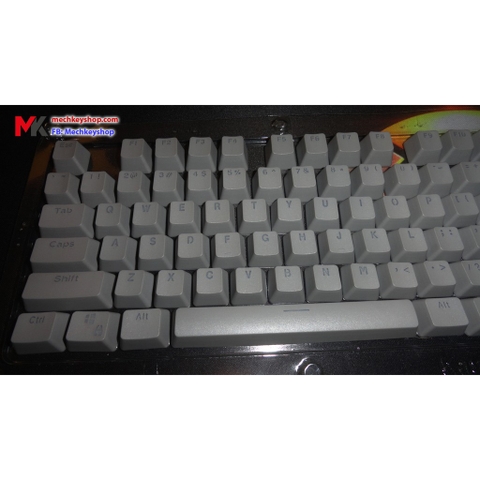 Bộ keycap 104+2 phím pbt double shot xuyên led - Xám