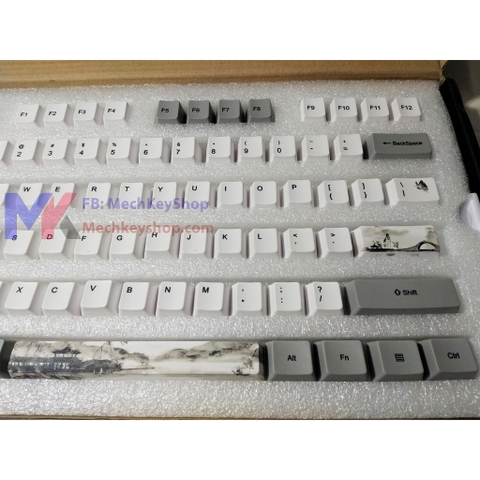 Bộ nút Keycap 104+9 phím Thick PBT Dye Sub chủ đề sông nước Giang Nam
