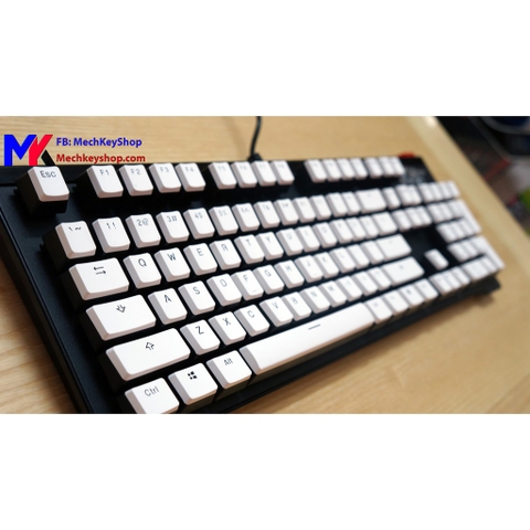 Bộ Keycap Pudding màu trắng 104 phím, chất liệu PBT - KHÔNG xuyên LED