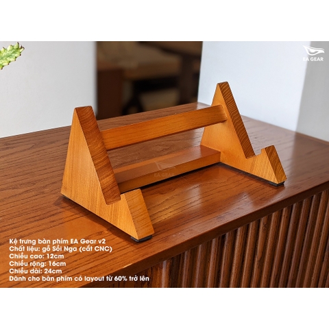 Kệ trưng bàn phím gỗ Sồi Nga V2 cao cấp - MKSHOP