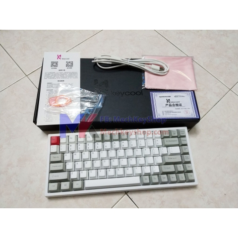 Bàn phím cơ Keycool KC84 2019 - White Gray