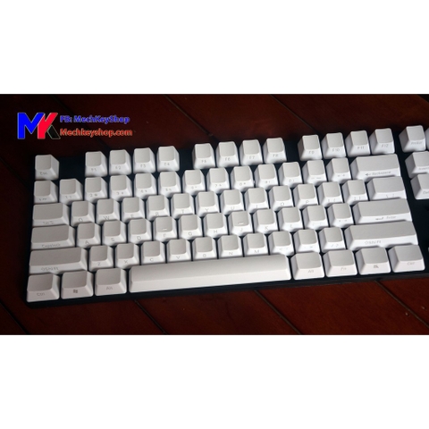 Bộ keycap 108 phím Thick PBT, WHITE NINJA