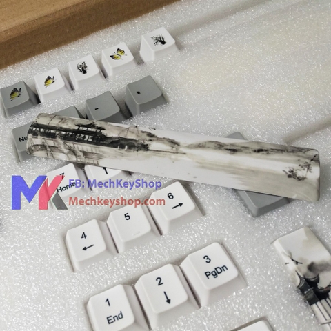 Bộ nút Keycap 104+9 phím Thick PBT Dye Sub chủ đề sông nước Giang Nam