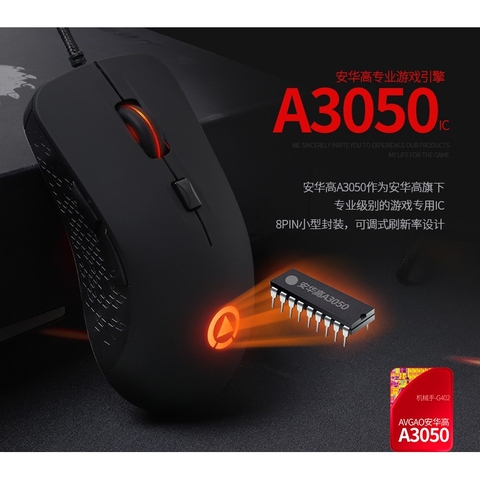 Chuột Game Langtu G402, LED RGB, Avago 3050, 4000 DPI