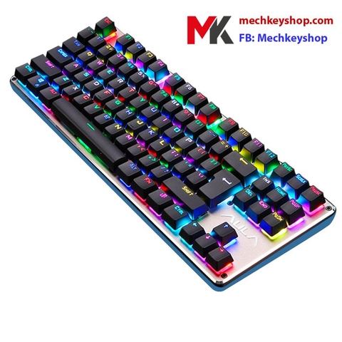 Bàn phím cơ Aula F2012 led RGB, blue switch - Bảo hành 3 tháng