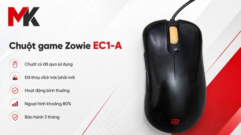 Chuột Gaming Zowie EC1-A (Cũ 80%) - Form Công Thái Học, Đã Thay Click Mới | MKShop