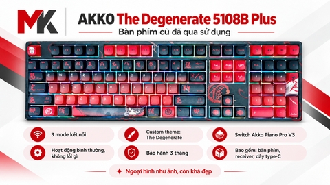 Bàn Phím Cơ AKKO 5108B Plus The Degenerate (Cũ 90%) - 3 Mode, Piano Pro V3 | MKShop