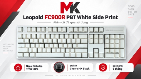 Bàn Phím Cơ Leopold FC900R White Side Print (Cũ >90%) - Cherry Black | MKShop