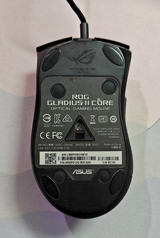 Chuột Gaming ROG Gladius II Core (Cũ 80-85%) - Hotswap Switch, Đã Thay Click Mới | MKShop