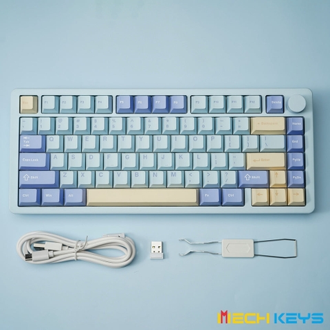 Monka A75 Max - Bàn Phím Cơ 75% Cao Cấp, Nhôm CNC, 3 Chế Độ Kết Nối, QMK VIA | MKShop