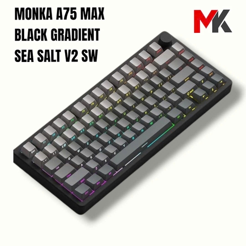 Monka A75 Max - Bàn Phím Cơ 75% Cao Cấp, Nhôm CNC, 3 Chế Độ Kết Nối, QMK VIA | MKShop