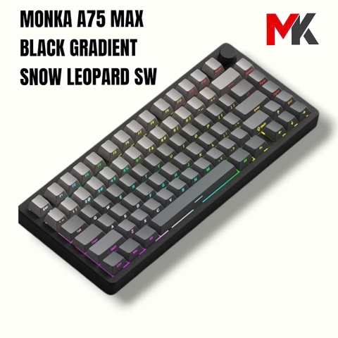 Monka A75 Max - Bàn Phím Cơ 75% Cao Cấp, Nhôm CNC, 3 Chế Độ Kết Nối, QMK VIA | MKShop