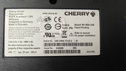 Bàn Phím Cơ Cherry MX 3000 Red Switch Mod USB-C Giá Rẻ | MKShop