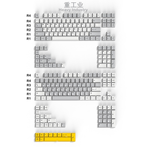 Bộ nút bàn phím cơ CMK Aifei Heavy Industry 253 nút Cherry Profile ABS Double shot
