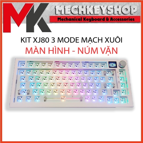 KIT Bàn phím cơ không dây XJ80 | MẠCH XUÔI | HOTSWAP Led RGB | Type C | Bluetooth 5.0 | Wireless 2.4G