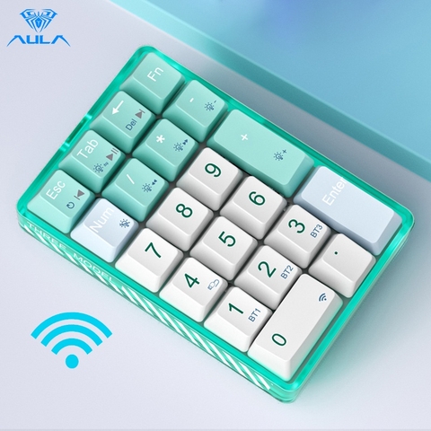 Bàn phím cơ numpad AULA F21 mini 21 phím bluetooth / có dây / 2.4G thích hợp cho Windows / MAC / Android
