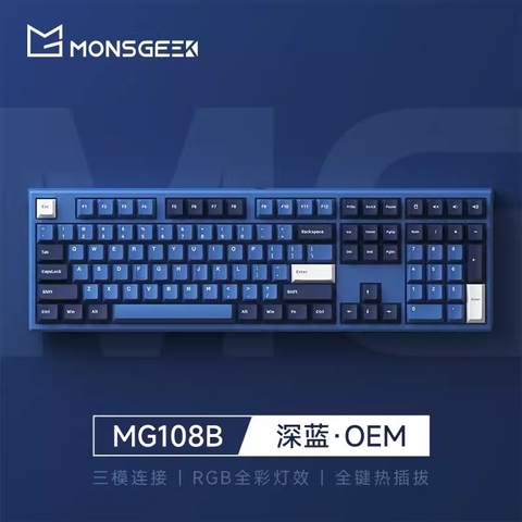 Monsgeek MG108B- Bàn phím cơ MG108B Full Size 3 MODE HOTSWAP RGB