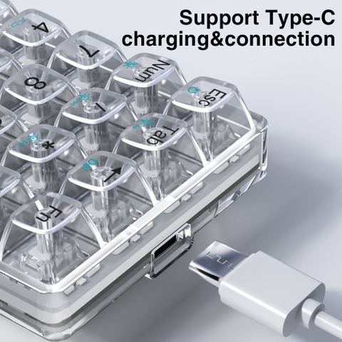 Bàn phím cơ numpad AULA F21 mini 21 phím bluetooth / có dây / 2.4G thích hợp cho Windows / MAC / Android