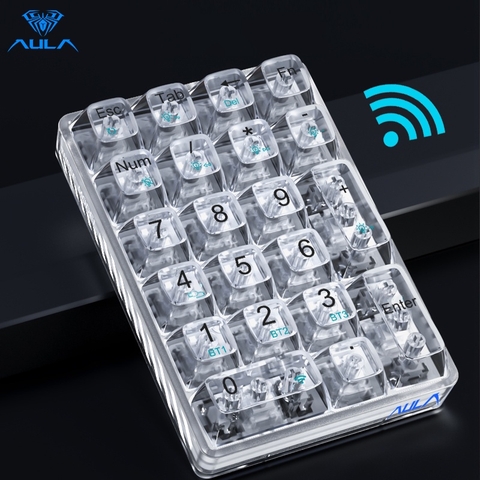 Bàn phím cơ numpad AULA F21 mini 21 phím bluetooth / có dây / 2.4G thích hợp cho Windows / MAC / Android