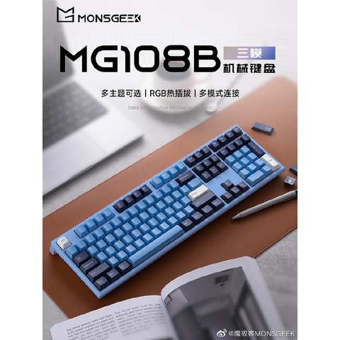 Monsgeek MG108B- Bàn phím cơ MG108B Full Size 3 MODE HOTSWAP RGB