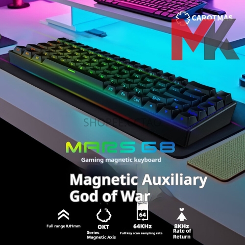 Bàn Phím Cơ MARS68 Pro Wireless | 3 Chế Độ, Rapid Trigger, Return Rate 8k, LED RGB | MKShop