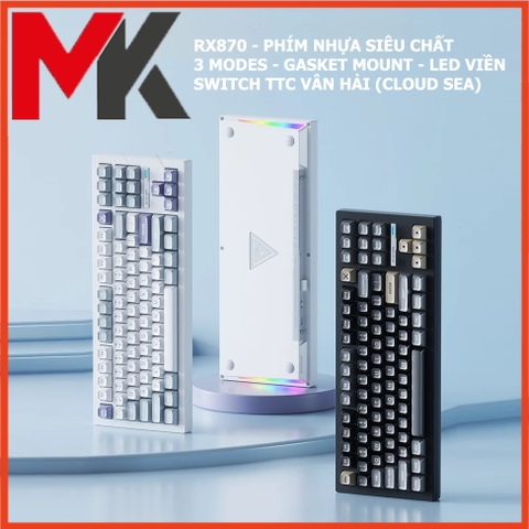 Bàn phím cơ RXStorm RX870 kết nối 3 modes không dây Hotswap RGB switch TTC