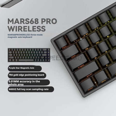Bàn Phím Cơ MARS68 Pro Wireless | 3 Chế Độ, Rapid Trigger, Return Rate 8k, LED RGB | MKShop