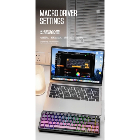 Bàn Phím Cơ Không Dây Attack Shark X66 - 3 Chế Độ Kết Nối, LED RGB, Hot-Swappable | MKShop