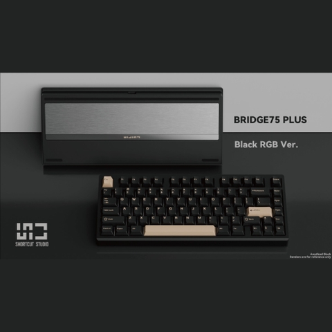 [Có sẵn] Bridge75 - Bàn phím cơ gaming khung nhôm 3 mode RGB tạ phay xước ngàm ball catch tiện lợi