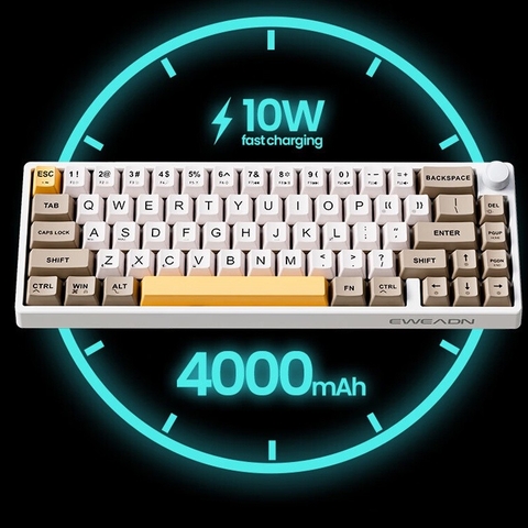 Bàn Phím Cơ EWEADN C65V2 - 3 Chế Độ Kết Nối, LED RGB, VIA, Hotswap | MKShop