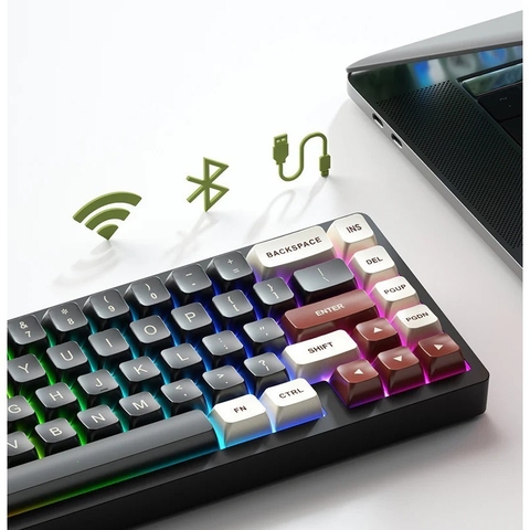 Kit BÀN PHÍM CƠ LUCKY65 | LUCKY 65 KEYBOARD Nhôm CNC, 3 Mode kết nôi, Hotswap Mạch Xuôi