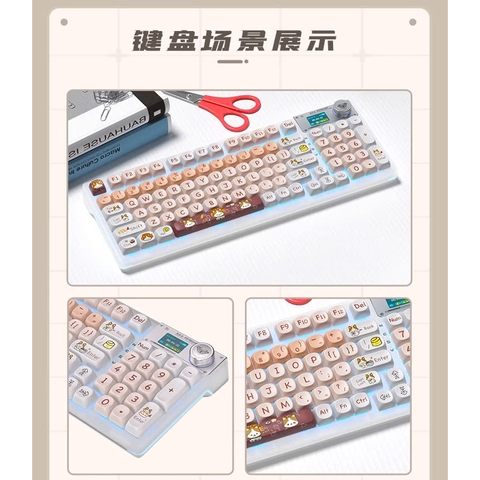 Bàn Phím Cơ Aula F98 Pro V2 - 95 Phím, 3 Chế Độ Kết Nối, LED RGB, Silent Switch | MKShop