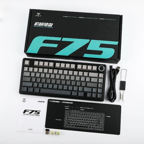Bàn Phím Cơ Aula F75 | 3 Mode, Hotswap, RGB | MKShop