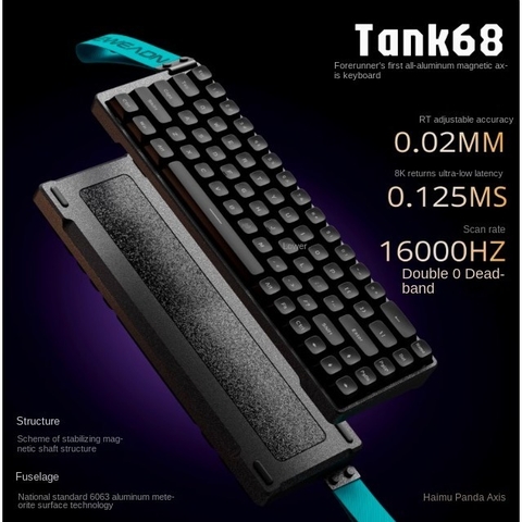 Bàn phím cơ Gaming Rapid Trigger Eweadn Tank68 8k vỏ nhôm