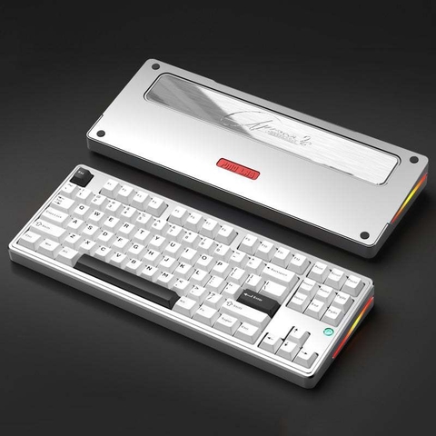 Bàn Phím Cơ PMO Aurora 80 TKL 87 Phím - Nhôm CNC, 3 Mode, Gasket Mount, RGB Aurora | MKShop