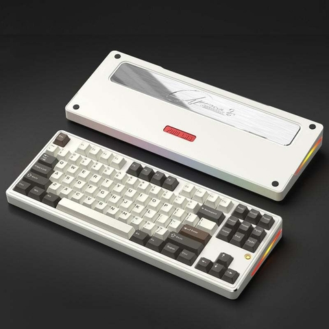 Bàn Phím Cơ PMO Aurora 80 TKL 87 Phím - Nhôm CNC, 3 Mode, Gasket Mount, RGB Aurora | MKShop