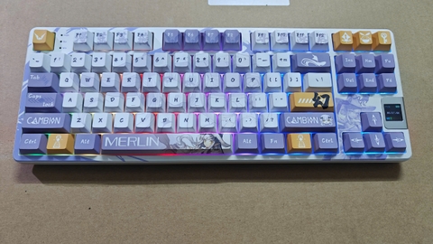 Bàn Phím Cơ Valkyrie VK87 Merlin (Cũ) - Màn Hình LCD, 3 Mode, Valkyrie Linear | MKShop