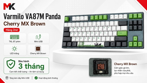 Bàn Phím Cơ Varmilo VA87M Panda (Cũ) - TKL, Switch Cherry Brown | MKShop