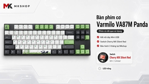 Bàn Phím Cơ Varmilo VA87M Panda (Cũ) - TKL, Switch Cherry Silent Red | MKShop
