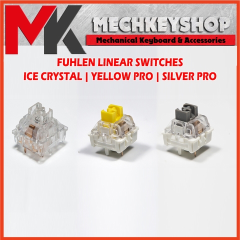 Combo 5 công tắc switch Fuhlen Linear Ice Crystal Yellow Pro Silver Pro