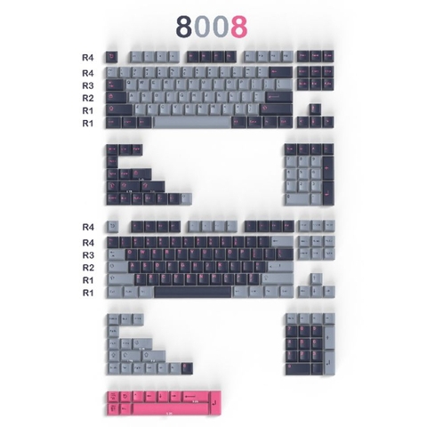 Bộ nút keycap CMK Aifei 8008 Cherry profile ABS double shot cho bàn phím cơ
